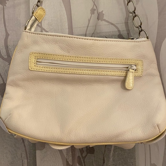 Brighton multi-colored soft leather flowers on white leather bag - Picture 4 of 10